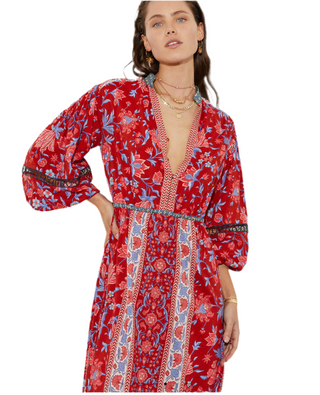 Boteh Maxi Smoch Dress