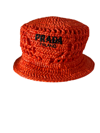 Prada Raffia Bucket Hat