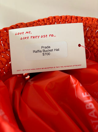 Prada Raffia Bucket Hat