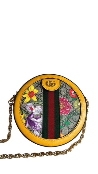Gucci Floral Webbing Shoulder Bag