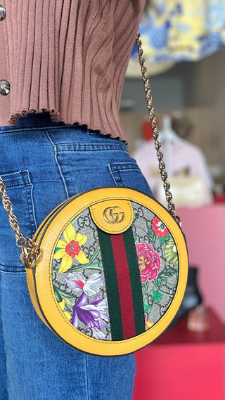 Gucci Floral Webbing Shoulder Bag